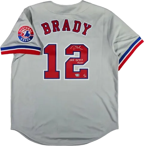 Tom Brady Signed Expos M & N Jersey w/ inscription - LE 11/12 - 